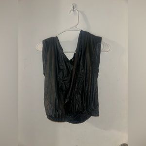 Cute black top from Saks with shoulder pads